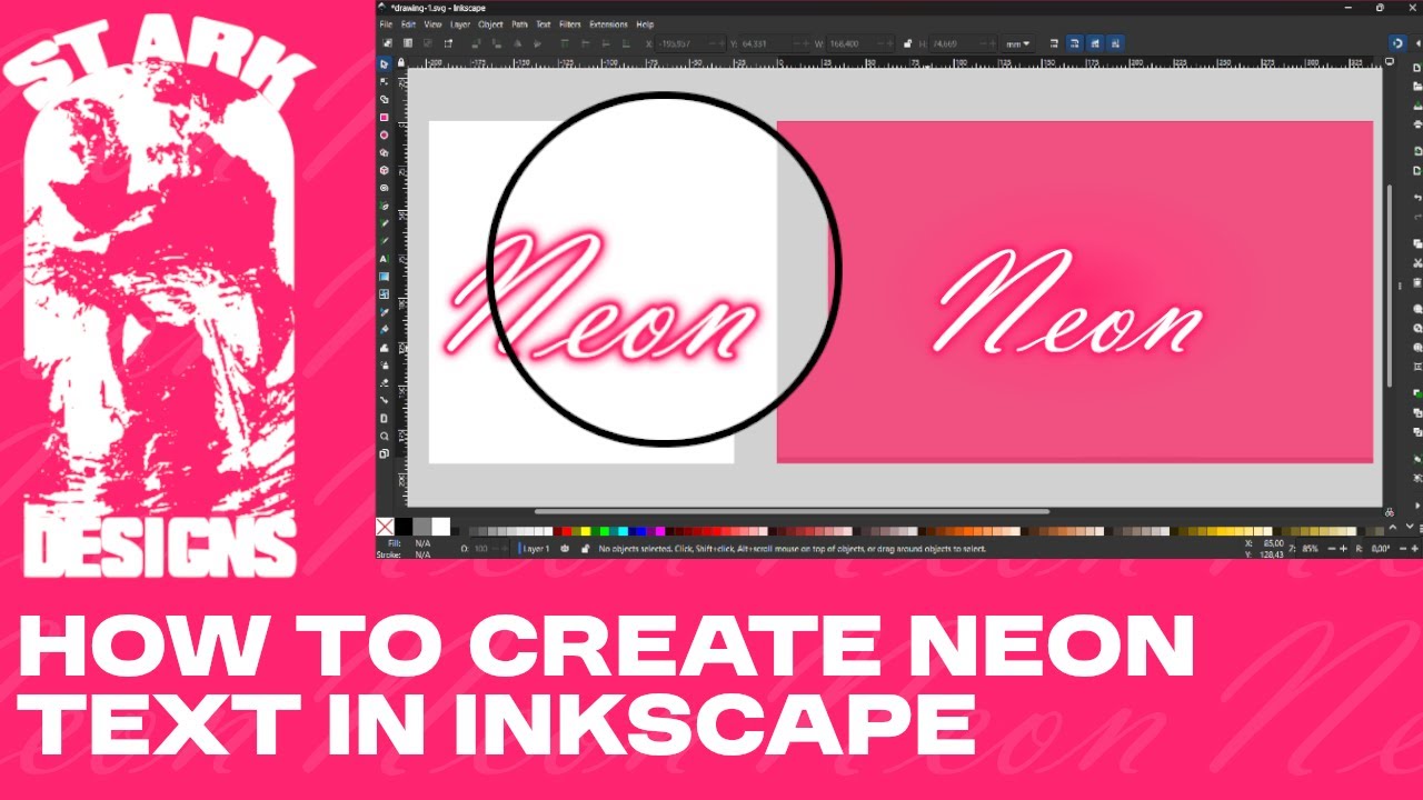 How to create neon text in inkscape
