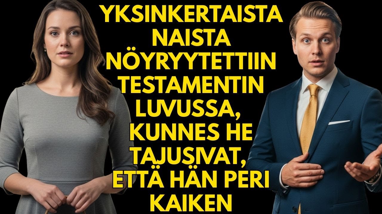 Yksinkertaista naista nöyryytettiin testamentin luvussa, kunnes he tajusivat, että hän peri kaiken