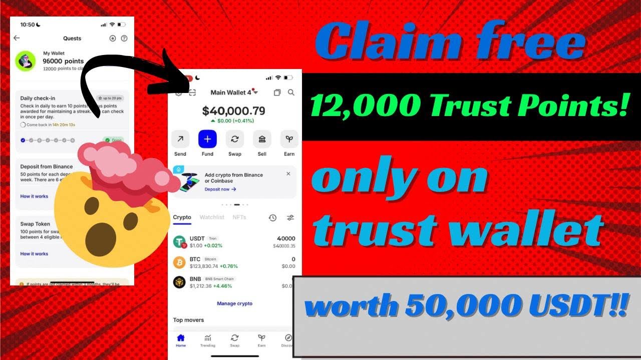 Claim Free USDT: How to swap Trust point to USDT Using Trust Wallet
