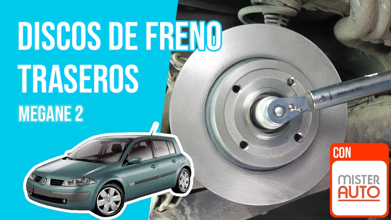 Cómo cambiar los discos y las pastillas de freno traseros Megane 2  🚗