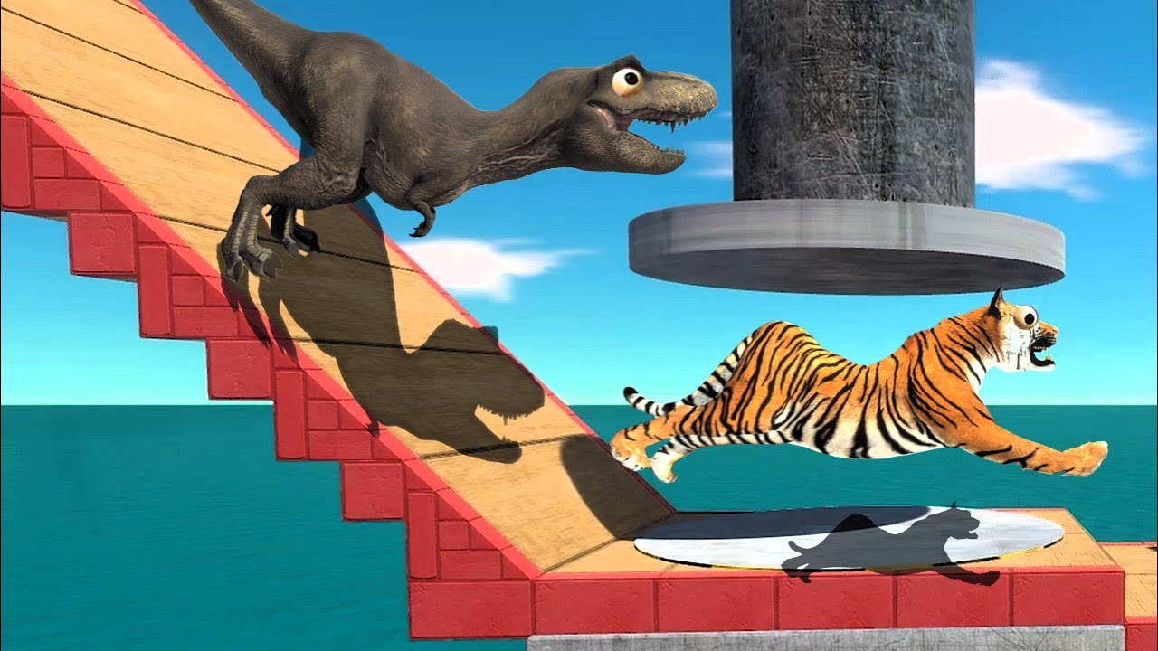 Slide Below The Hydraulic Press - Animal Revolt Battle Simulator