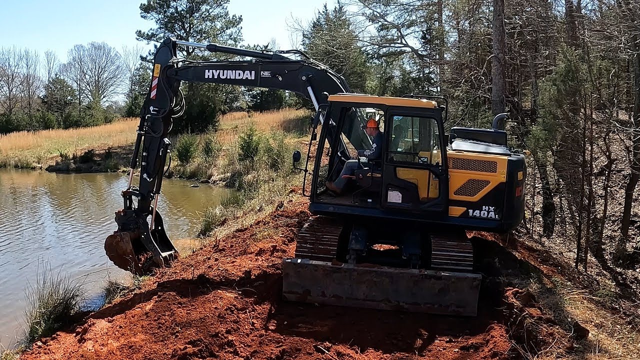 Repairing Severely Damaged Pond Dam from Muskrat Holes