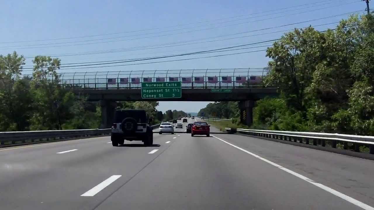 Interstate 95 - Massachusetts (Exits 12 to 9) southbound