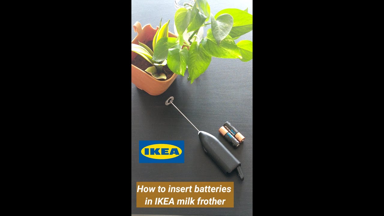 Quick and easy way to insert batteries in IKEA milk frother #ikea #milkfrother
