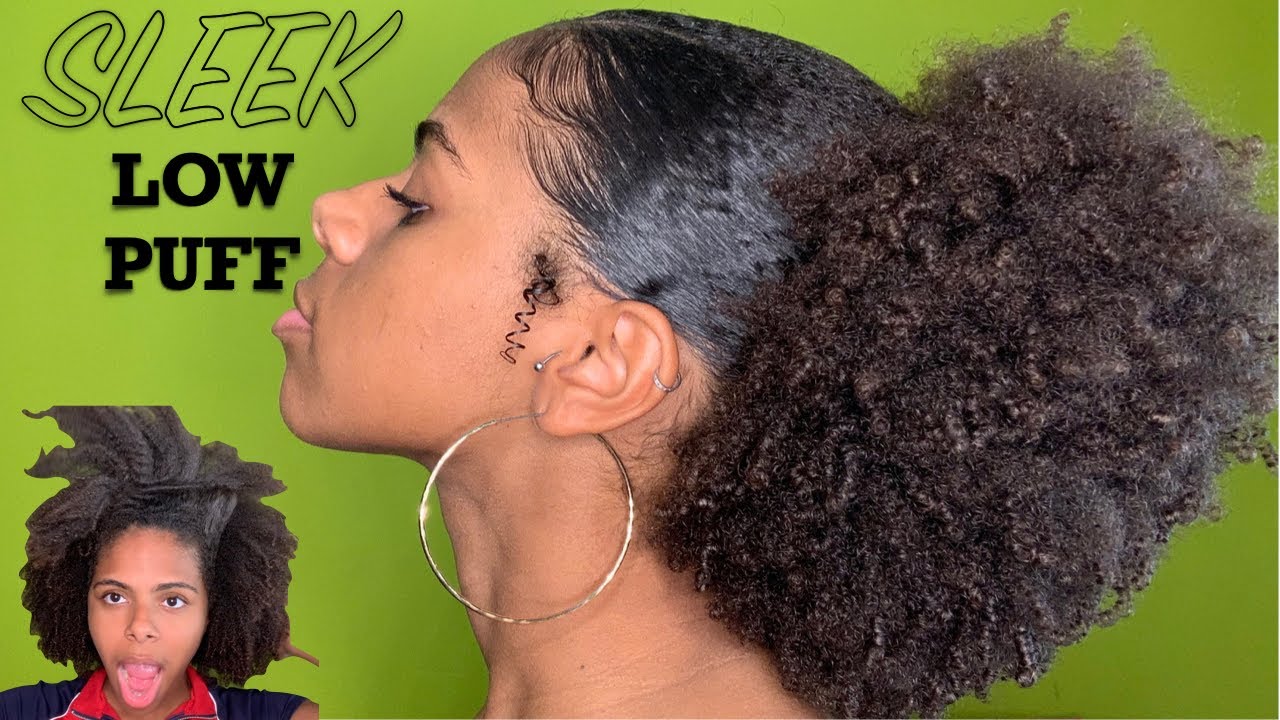 Sleek Low Puff/Ponytail | Day 5 Hair | Type 4