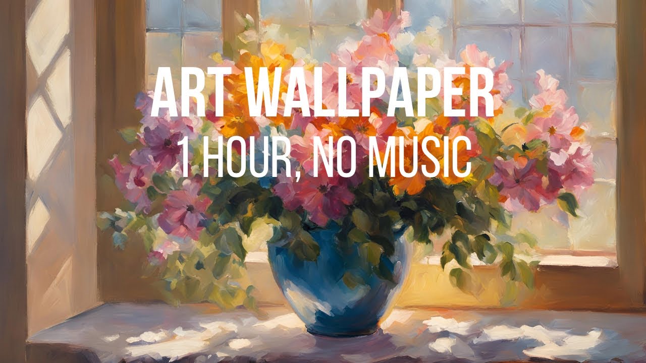 Vintage Floral Art Wallpaper for Tv | Transform your space | Cosy Art | Oil Painted Screensaver
