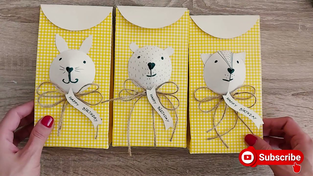 Day gift box with 3d animals\ easy tutorial
