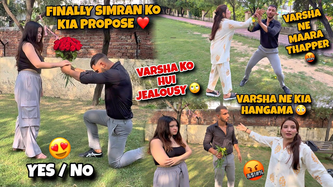 Finally Simran Ko Kia Propose ❤️ | Varsha Hui Jealous 😳 | Muje Maara Thapper 🤬 | Yeh Kya Hogya Esko 
