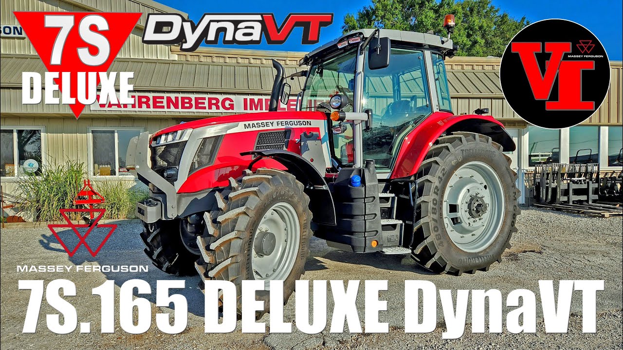 Massey Ferguson 7S.165 Deluxe Tractor with DynaVT (CVT) Transmission and Suspended Front Axle.