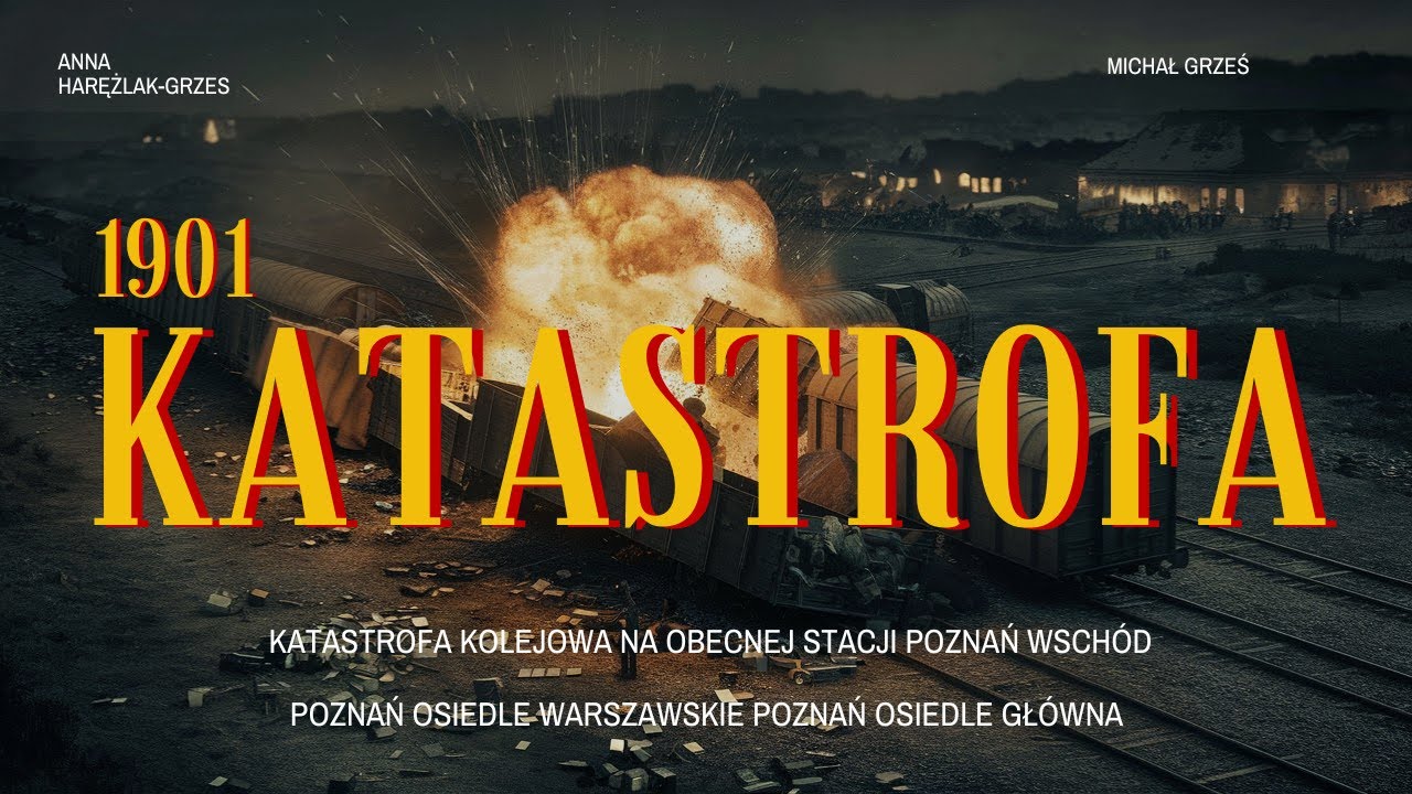 Katastrofa pociągów ma dworcu Glowno (dzisiaj Poznań Wschód) w 1901 roku.