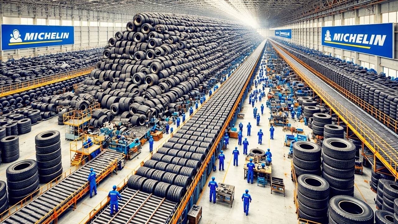 CÓMO se FABRICAN los NEUMÁTICOS de COCHES MICHELIN | PROCESO INDUSTRIAL🏭