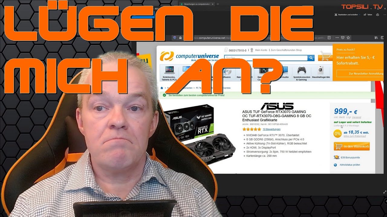 Computeruniverse: 3070 nicht da eine L&uuml;ge?