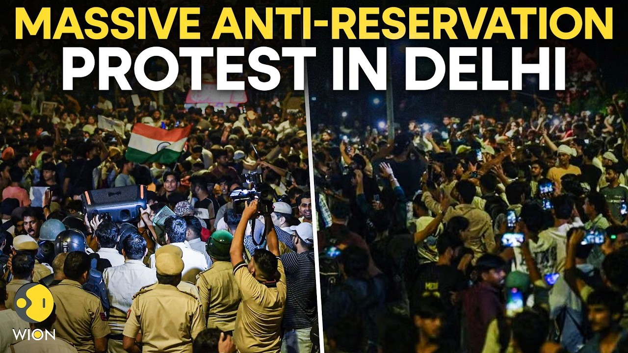 Massive Anti-Reservation Protest In Delhi | Police Detain Protesters At Jantar Mantar