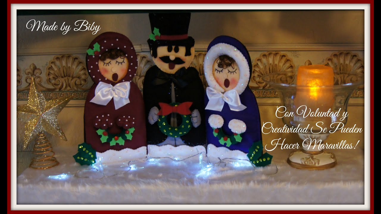 CANTORES NAVIDEÑOS  EN FIELTRO TUTORIAL