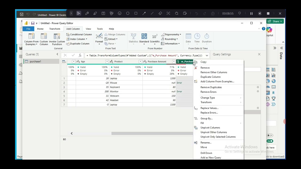 Dealing with null values in power bi (DataAnalytik Power bi))