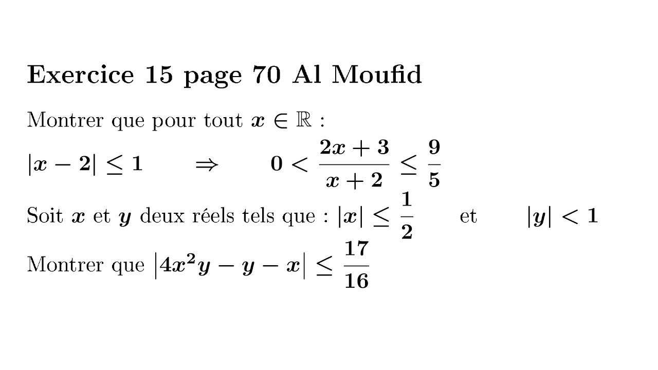 Raisonnement mathématique Déductif 1| Exercice de logique Corrigé | 1bac SM & S_Ex