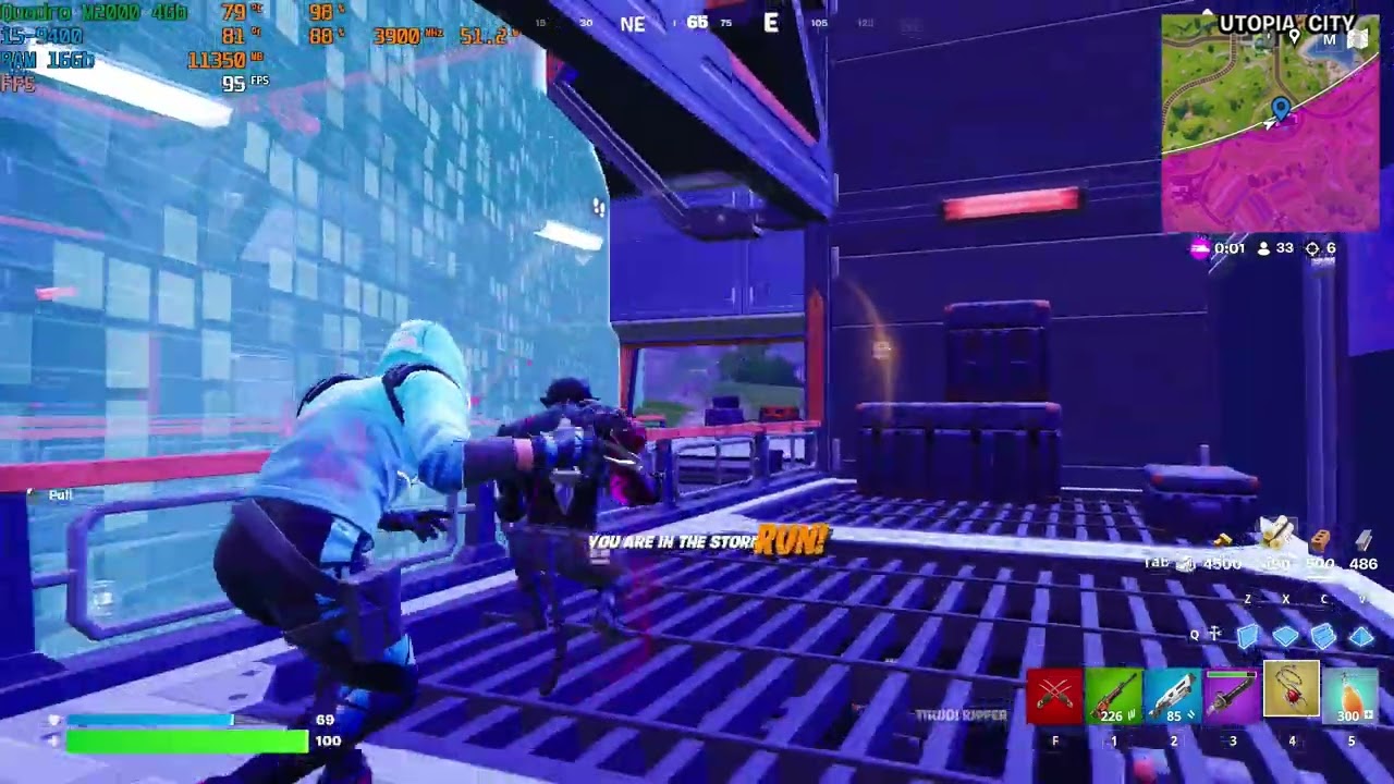 i5-9400 with Quadro M2000 4Gb FORTNITE 1080p Performance (High  Textures) gameplay FPS test 2025