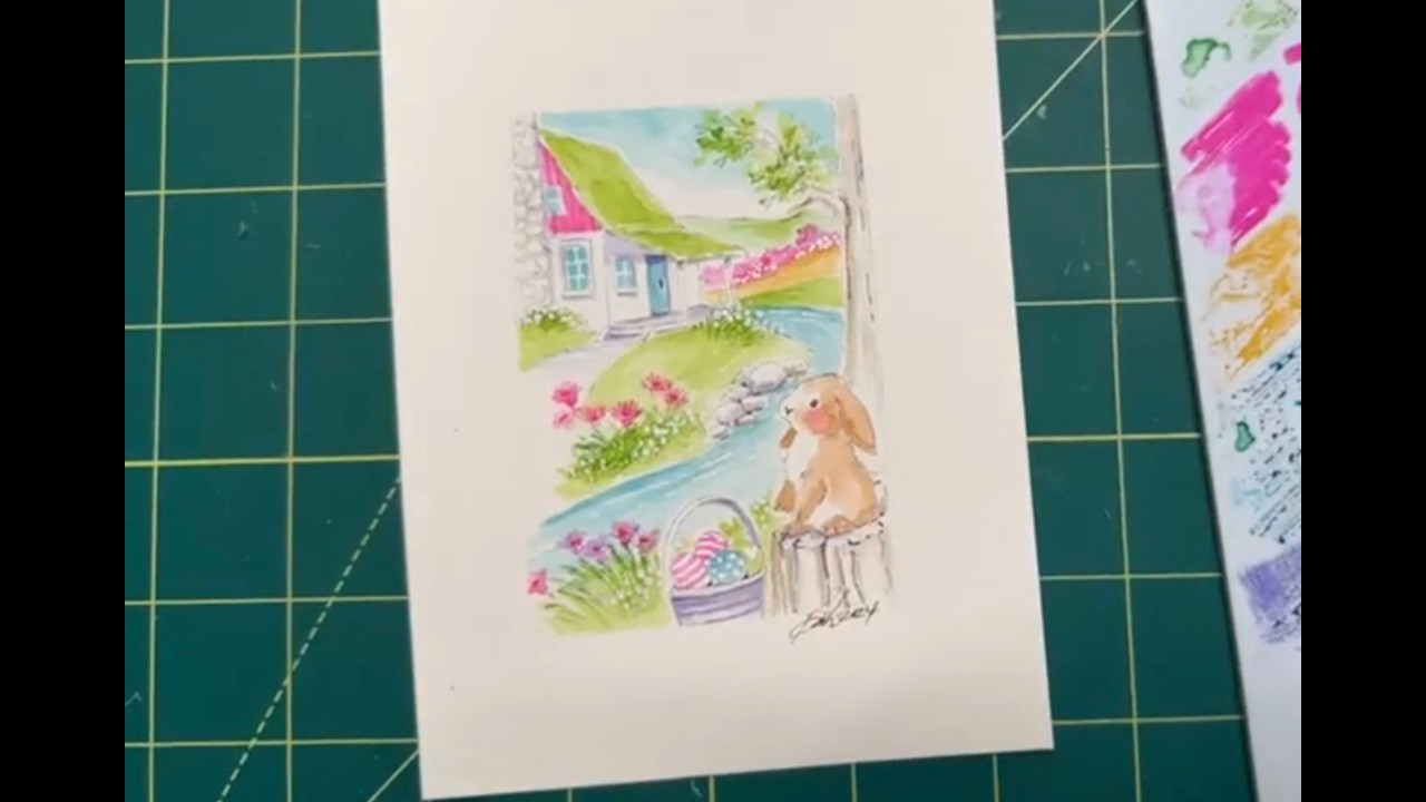 Watercolor Wednesday | Joyful Easter Cabin | 3/13/2024