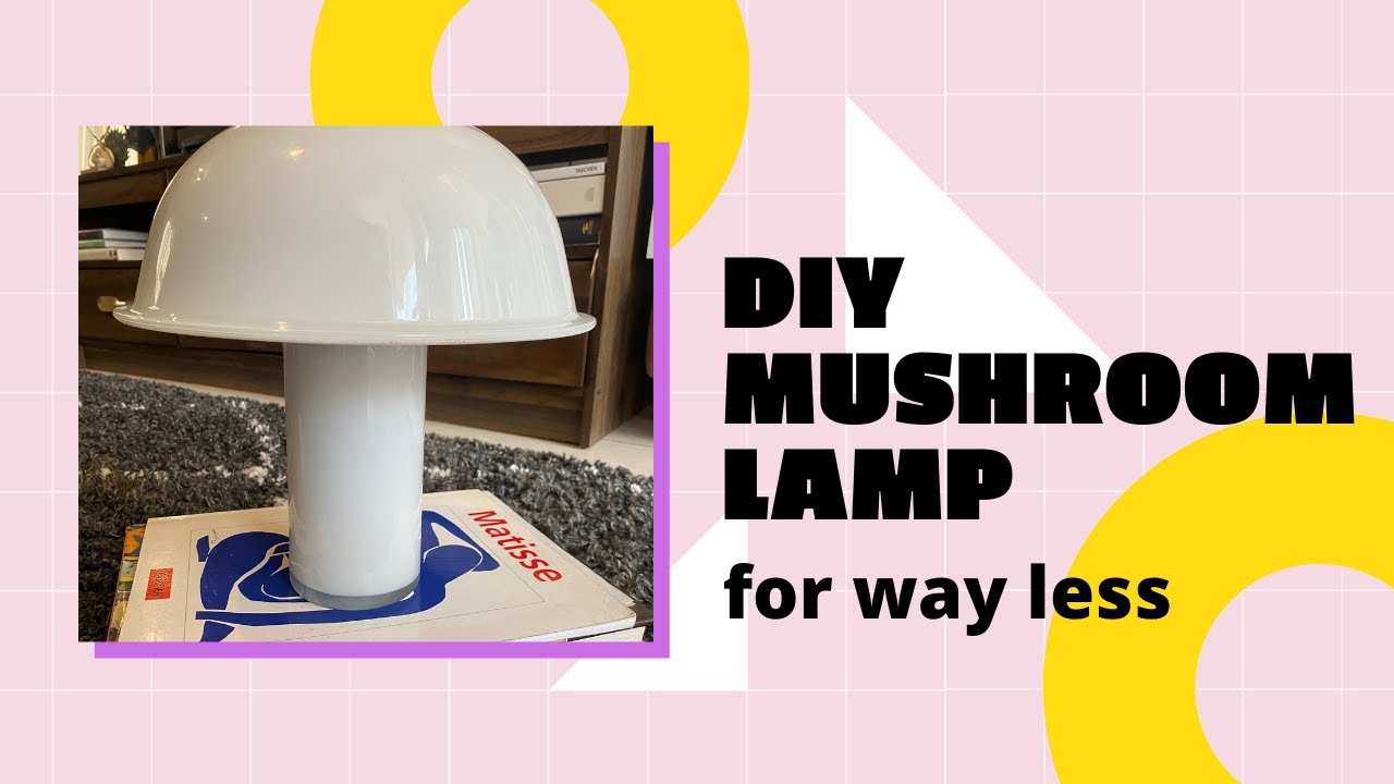 DIY Gold Mushroom Lamp | high-end dupes with household items