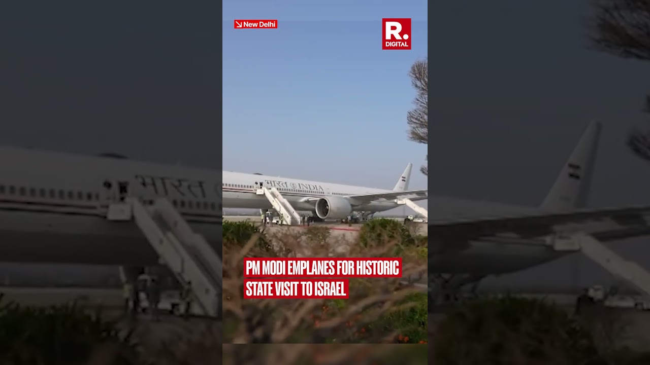 PM Modi Emplanes for Historic State Visit to Israel