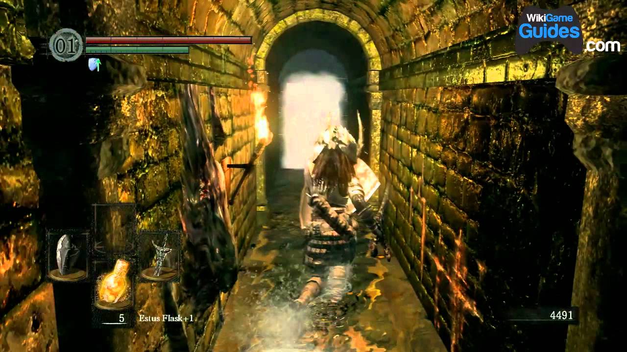 Dark Souls Walkthrough - Depths: Giant Rat Mini-Boss (Part 025) | WikiGameGuides