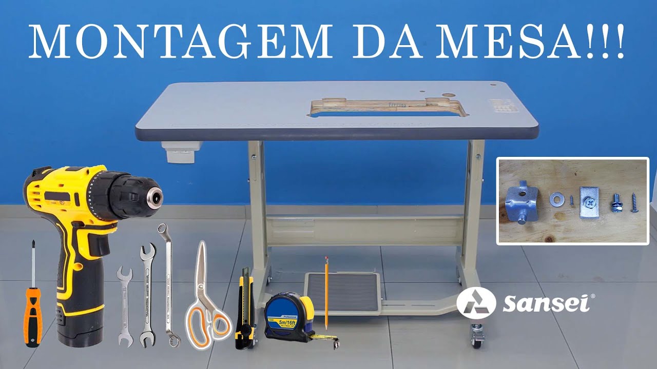 Como montar a mesa da máquina reta industrial???
