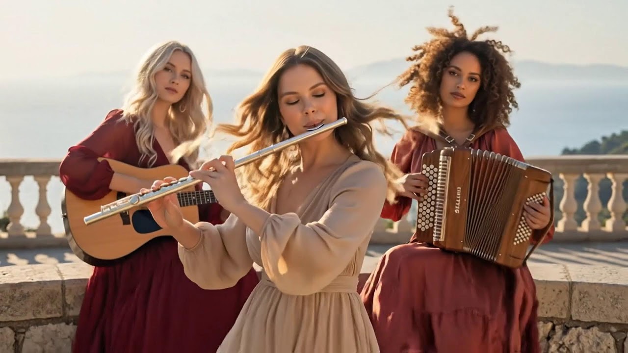 The Whispering Fountain | Cinematic Flamenco Guitar, Sax, Accordion & Flute