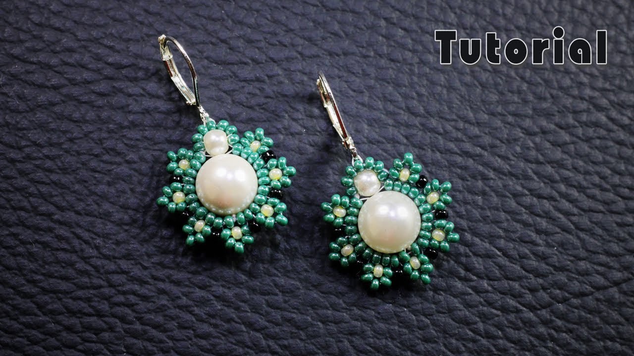 Pearl beaded earrings || Diy earrings || Quick & Easy to make beaded Earrings