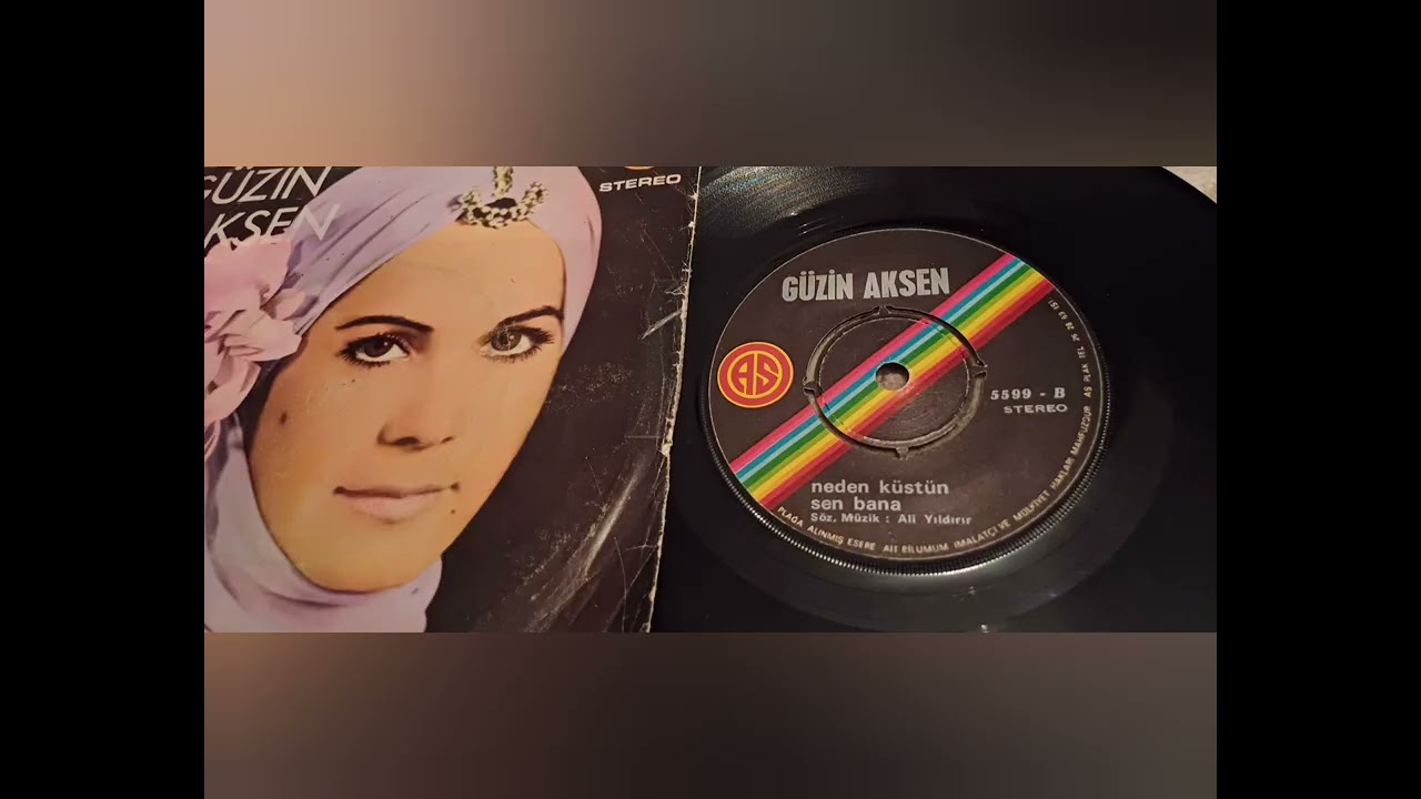 Güzin AKSEN ... Gözümün Yaşı Dinmez ... NEDEN KÜSTÜN SEN BANA .. 45,lik plak orjinal kayıt