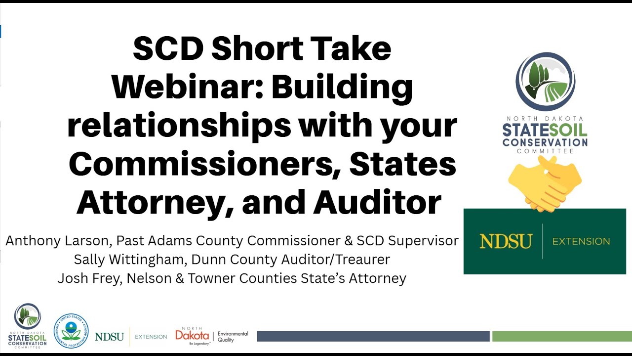 Building relationships with your Commissioners, States Attorney, and Auditor