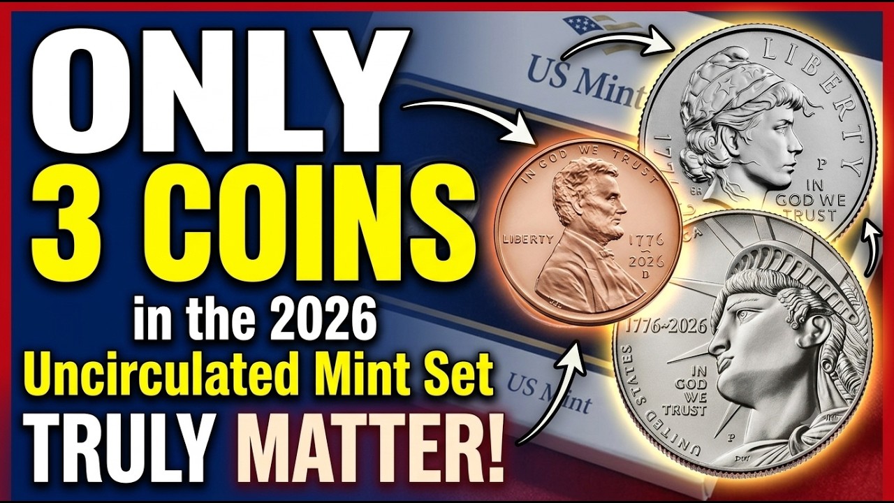 Только 3 монеты из набора 2026 Uncirculated Mint Set действительно важны!🤩