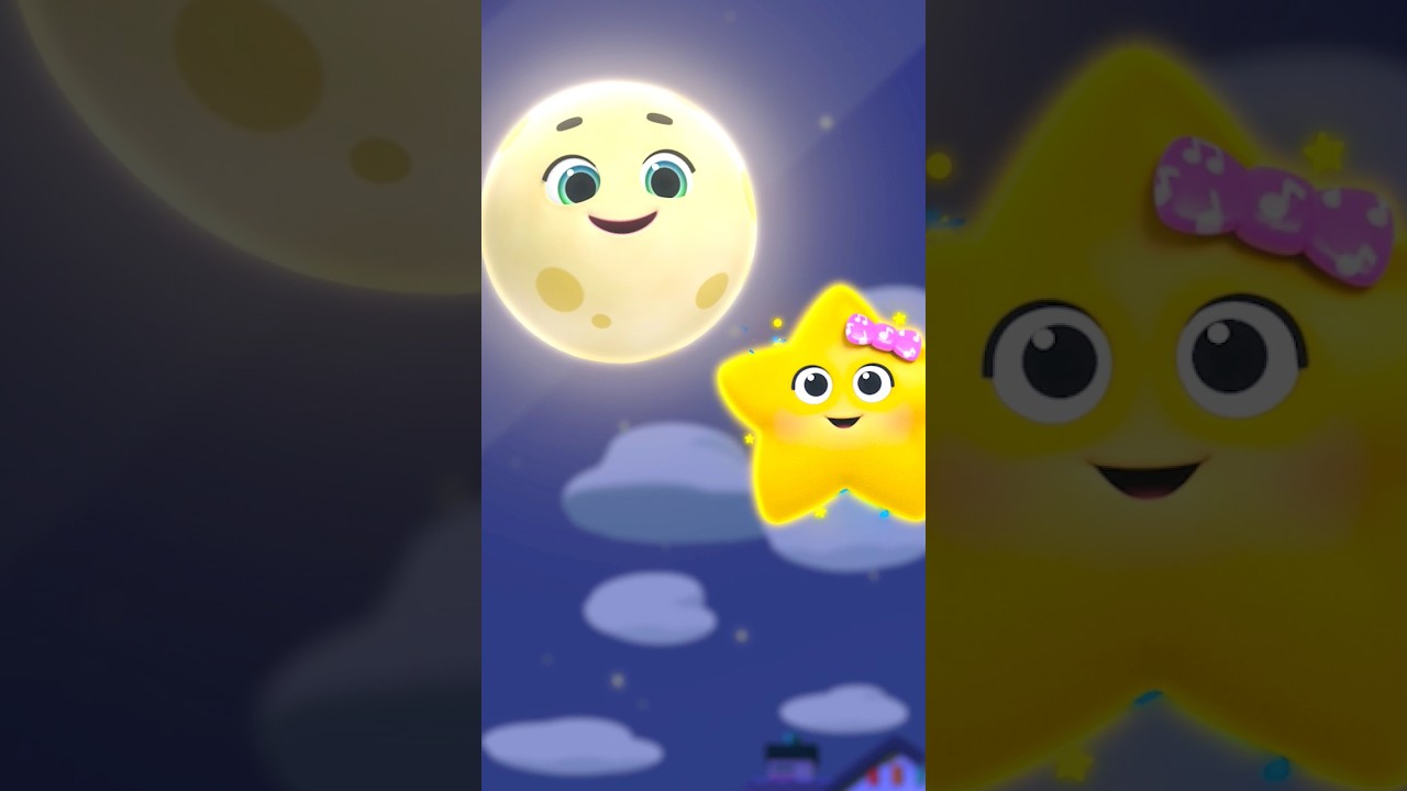 Moon and the star lullaby 🌕🌟 Baby sleepy time #littlebabybum #shorts #lullaby