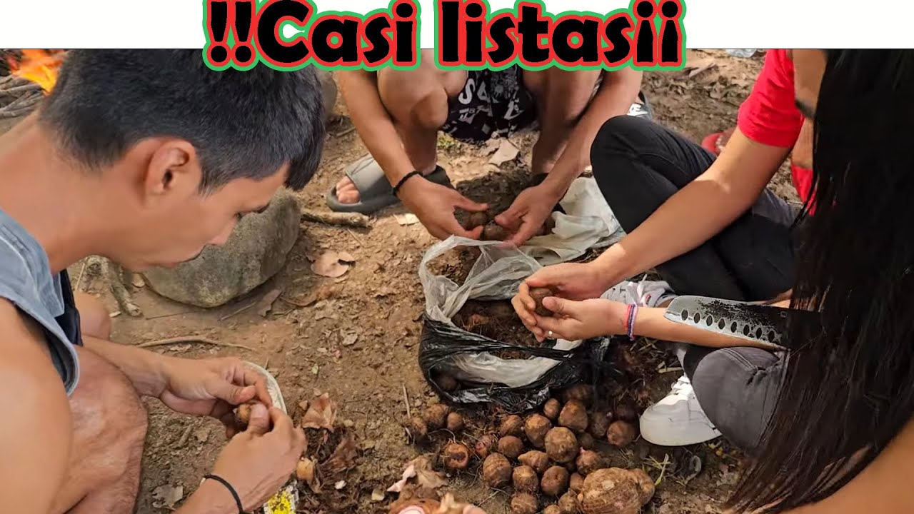 Preparando el fuego para cocer las papas✔💪