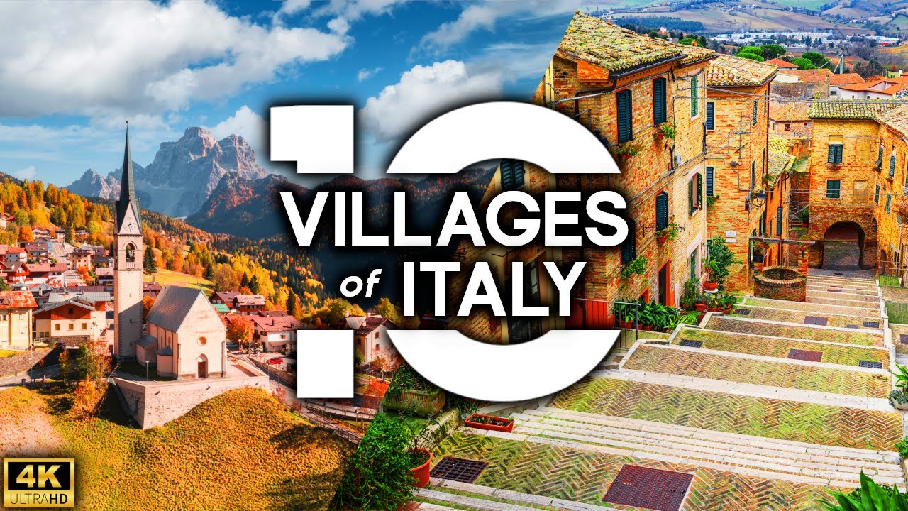 Италия 🇮🇹 Топ-10 самых красивых деревень, которые стоит посетить | 4K Путеводитель
