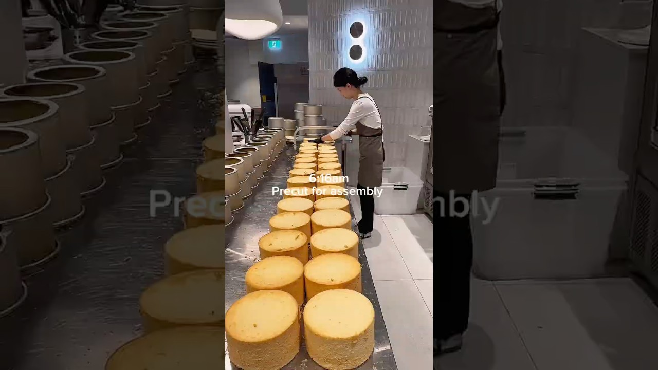 Full day with me as a bakery owner🫶#cake #cakedecorating #baking #chiffon
