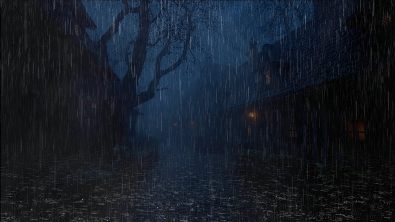 Sleep Sounds: Heavy Rain on Cobblestone Street