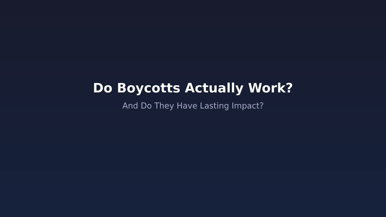 Do Boycotts Actually Work? | The Truth About Lasting Impact