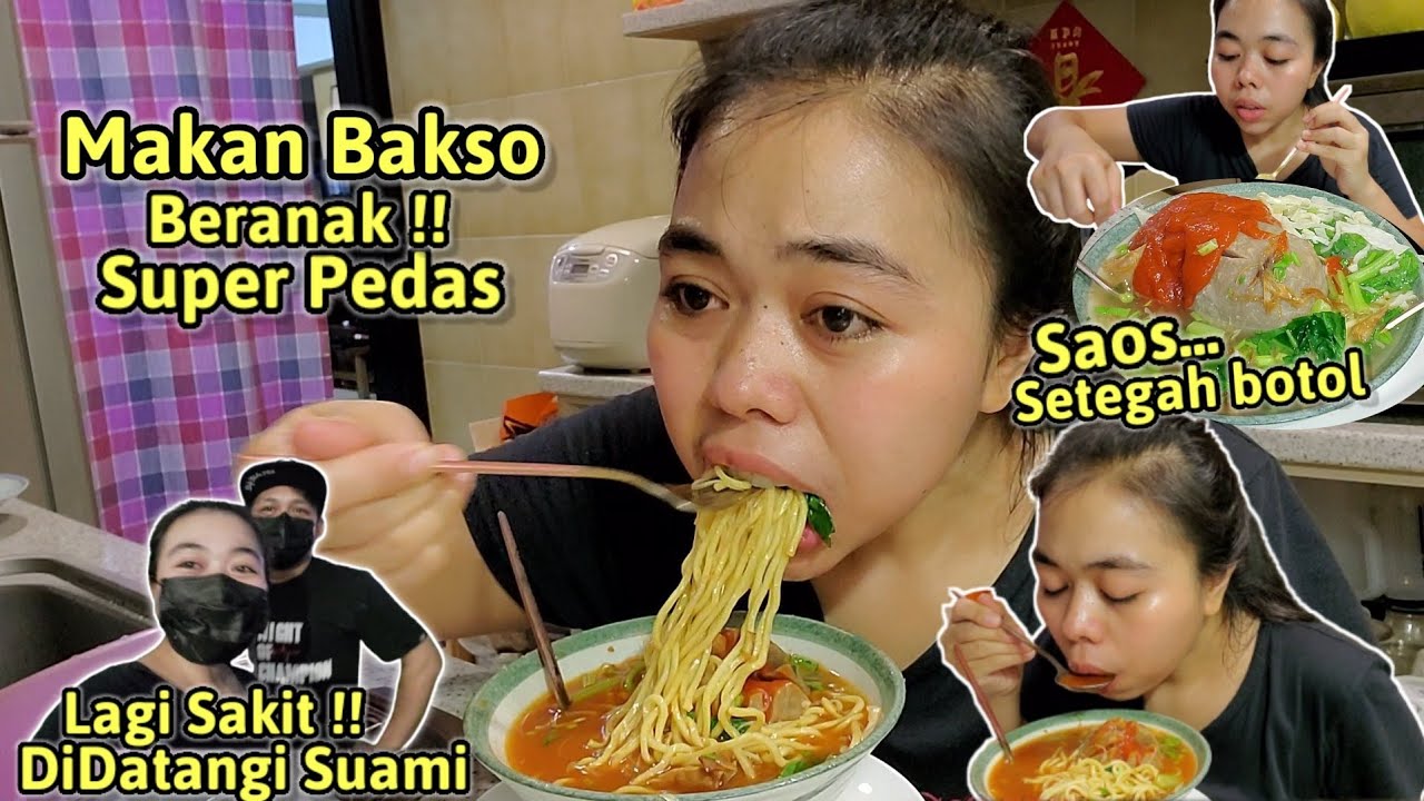 Suami Datang ⁉️ Makan Bakso Beranak Saos setengah BotoL