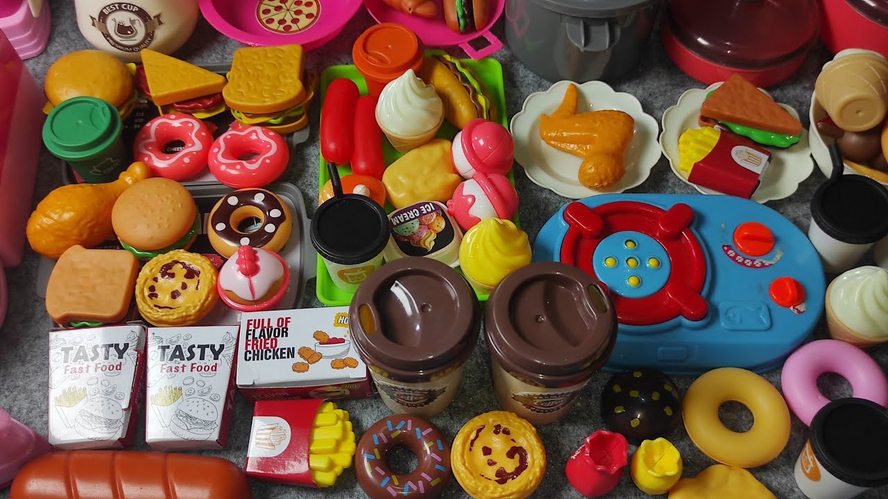 [toy asmr] Donuts, Fries & Chicken Toys 🍩🍗 | Relaxing Pretend Play