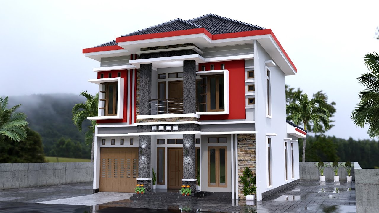 DESAIN RUMAH MINIMALIS MODERN 2 LANTAI