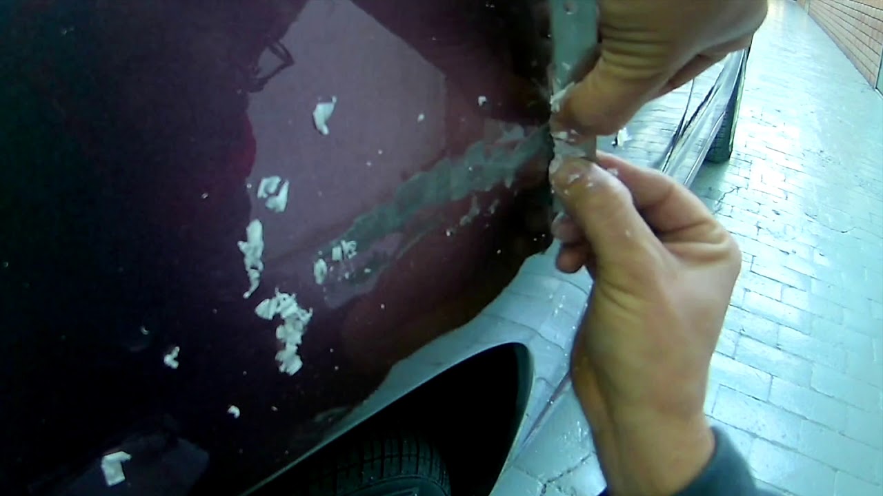 Como eliminar descolgado de barniz con cutter