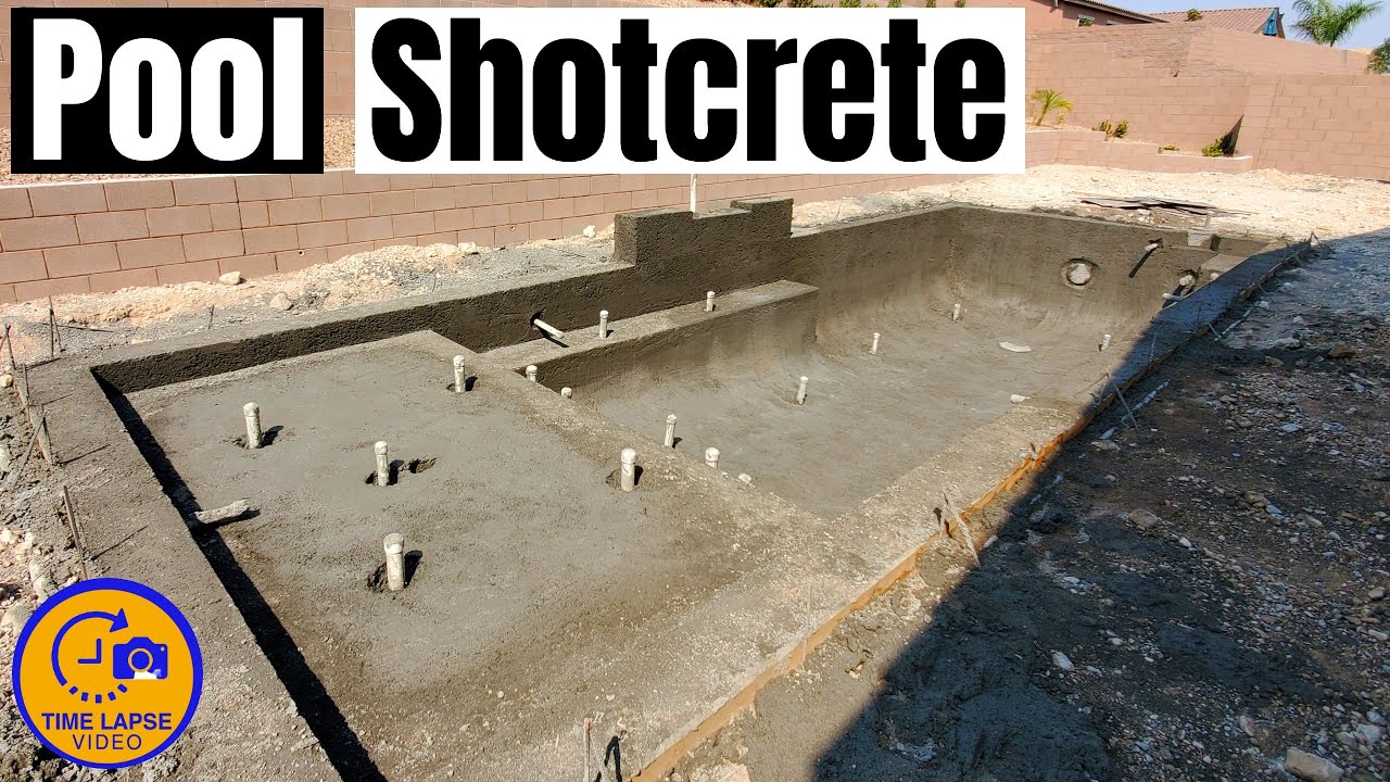 POOL SHOTCRETING & REBARB TIMELAPSE INSTALLATION - HOW TO SHOTCRETE A POOL IN MINUTES!