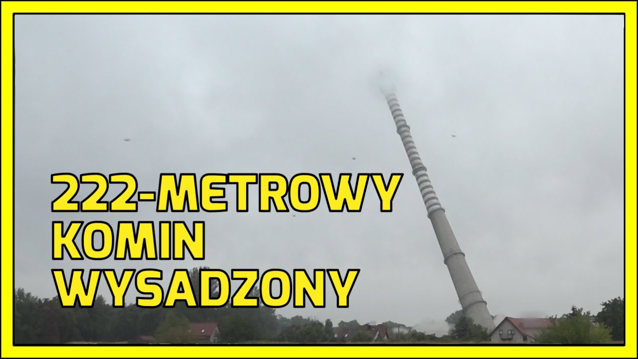 GŁOGÓW. 222-metrowy komin wysadzony