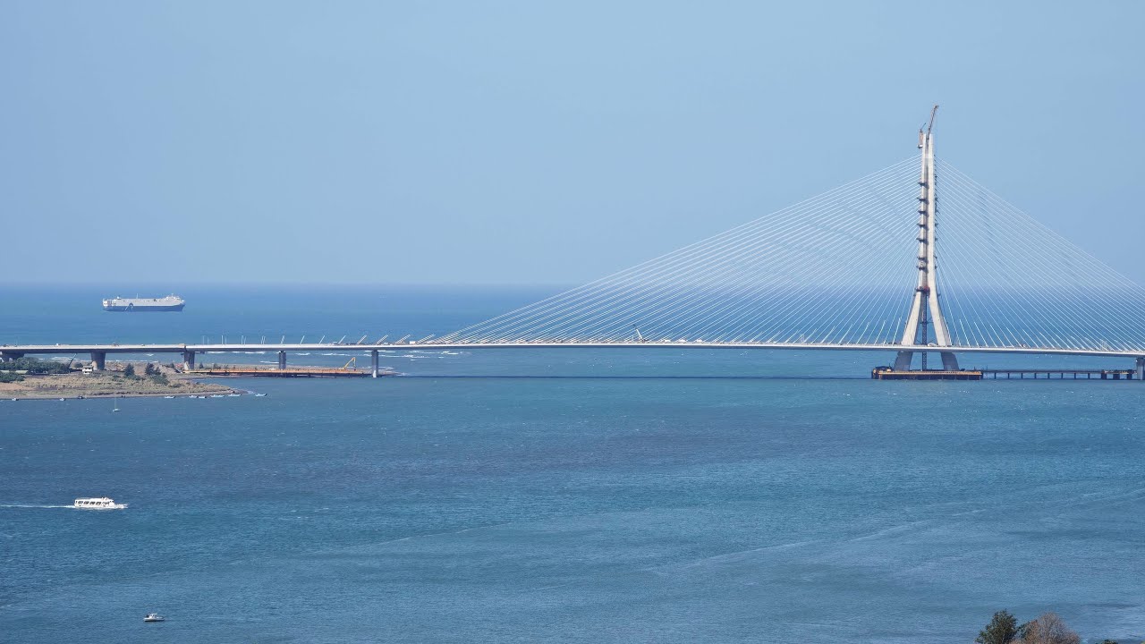 淡江大橋即時畫面01.30台灣最新地標！世界第一單塔斜張橋 The world's longest single-tower, asymmetric cable-stayed bridge