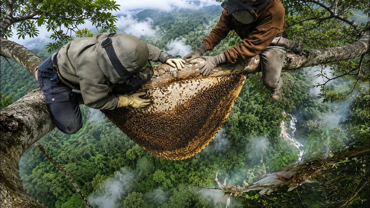Wild Honey Hunting &ndash; Giant Hive Found Deep in the Forest!