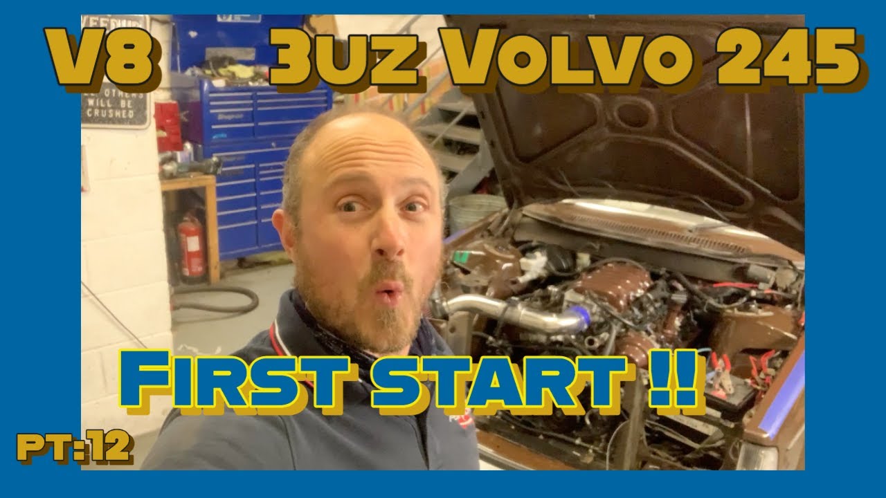 pt:12 V8 First start up !!,  Volvo 245 + 3uz =sleeper   . will it run ??