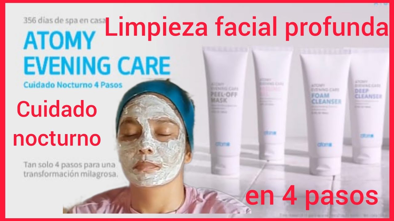 cuidado coreano nocturno 4 pasos de atomy | limpieza facial profunda