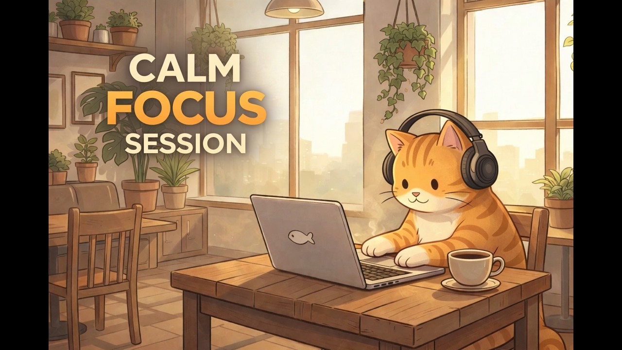 Soft Acoustic Lofi ☀️ Calm Cafe Music for Work, Study & Relaxed Productivity