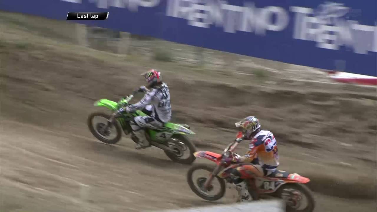 Dylan Ferrandis & Jeffrey Herlings final battle MXGP of Trentino MX2 Race 1 - motocross 2016