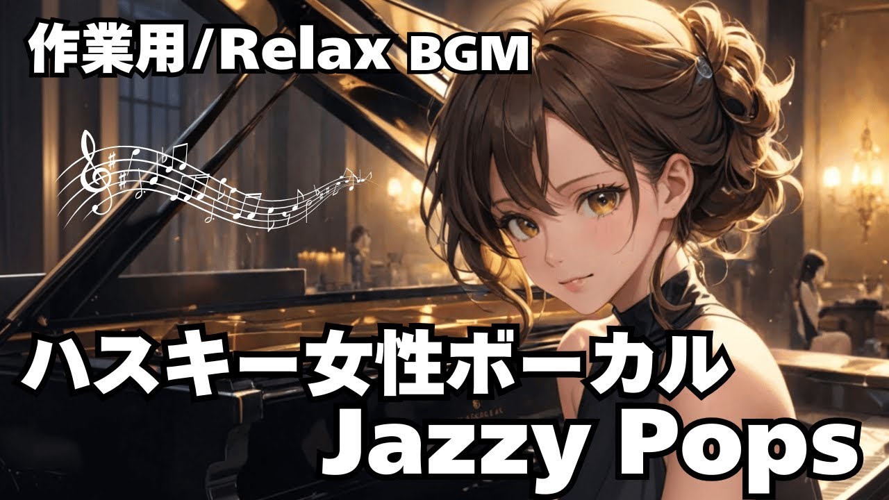 【作業用BGM】ハスキー女性ボーカル × Jazzy Pops | おしゃれピアノカフェ・Relax Mix